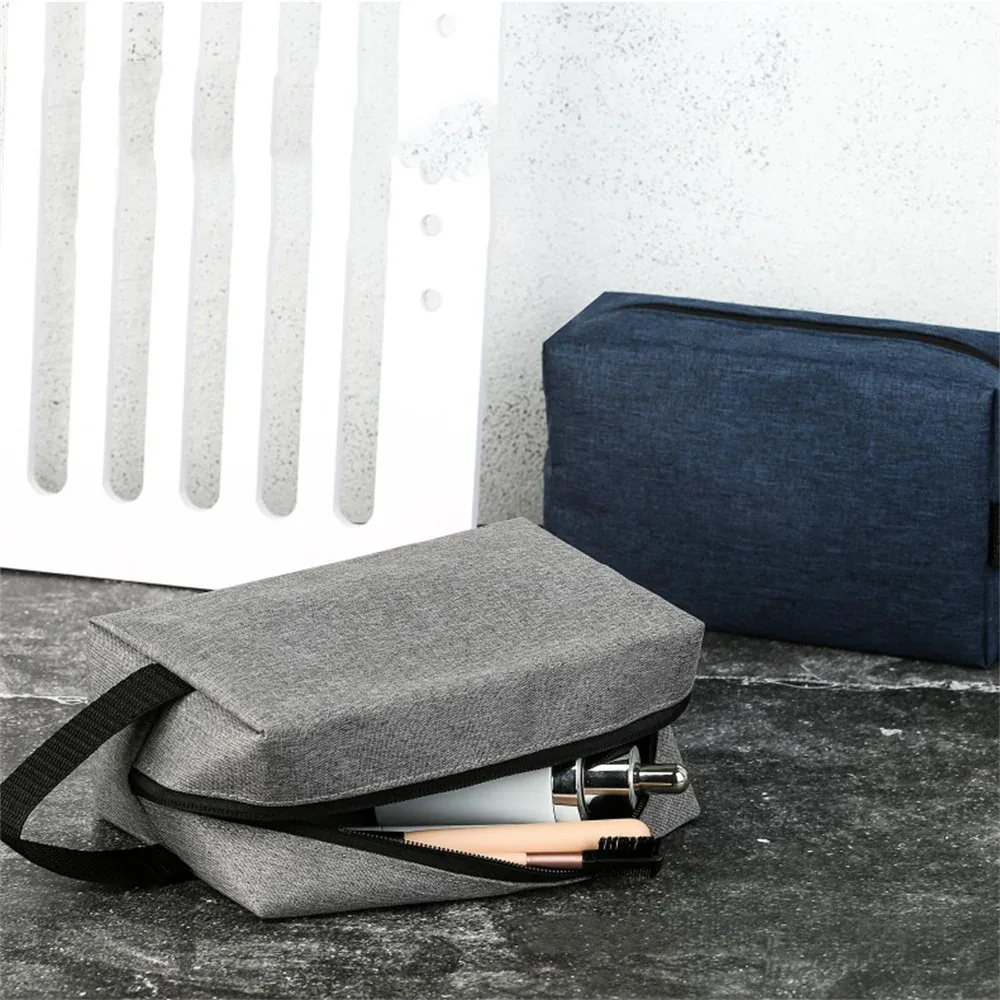 trousse de maquillage étanche oxford grill pour hommes et femmes, trousse de toilette de voyage, trousse de lavage en poudre, trousse de cosmétiques, étui de la présidence