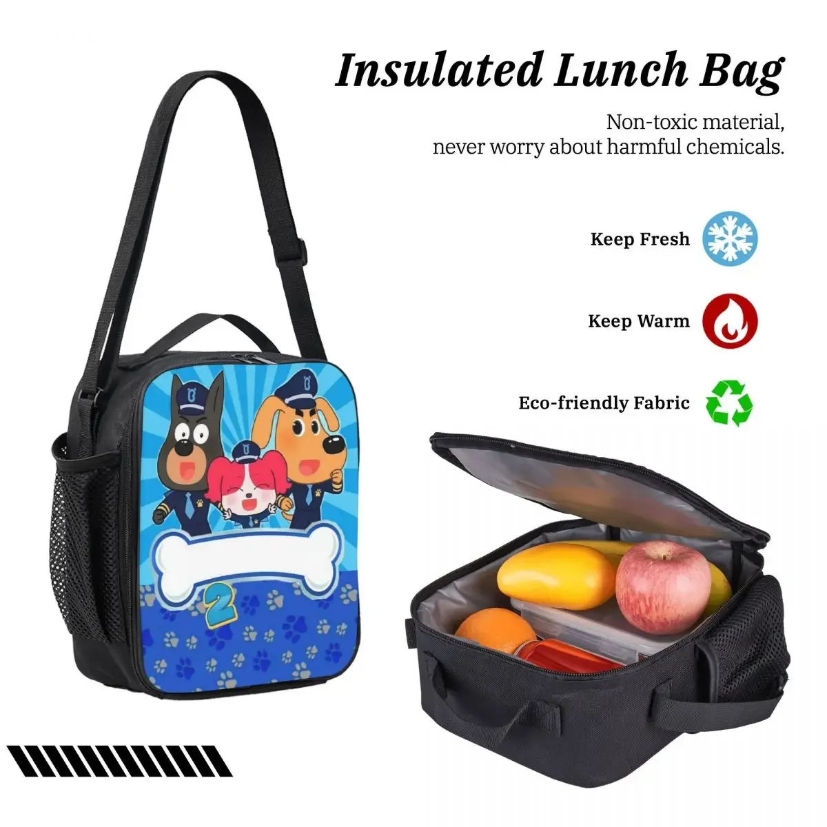 sac à dos sheriff labrador pour étudiants, garçons et filles, sac d'école, sac à bandoulière pour ordinateur, 3 pièces, sac à déjeuner isotherme, trousse à crayons