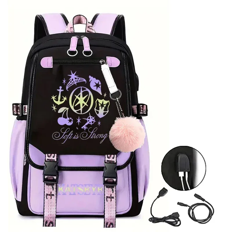 sac à dos pour étudiants, sac à dos d'école imprimé katseye pour jeunes garçons et filles, sacs d'école de voyage à la mode, cadeaux pour fans