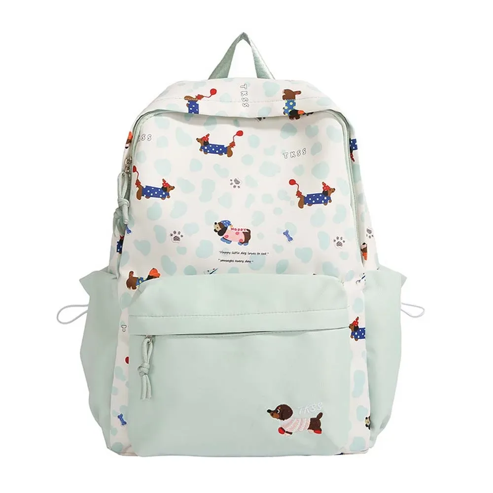 sac à dos en nylon pour étudiants, motif teckel, décontracté, durable, avec sangles fixes, en polyester, grande capacité, pour usage quotidien