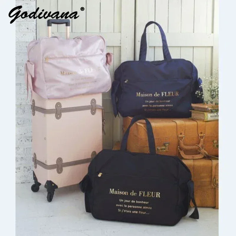 Sac de Voyage Décontracté de Style Japonais avec Nministériels d Papillon, Bagage Portable de Grande Capacité pour Yoga, Nouvelle Collection Printemps et Été