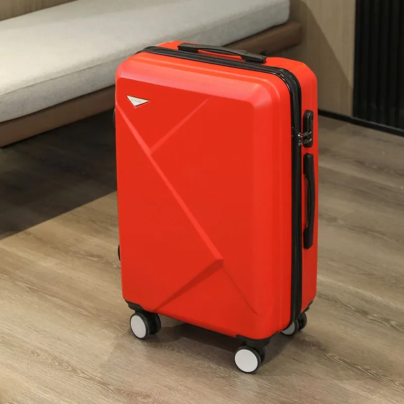 valise à bagages à main irrégulière z 20/24/28 pouces, roues rotatives en abs avec serrure à combinaison, bagage léger