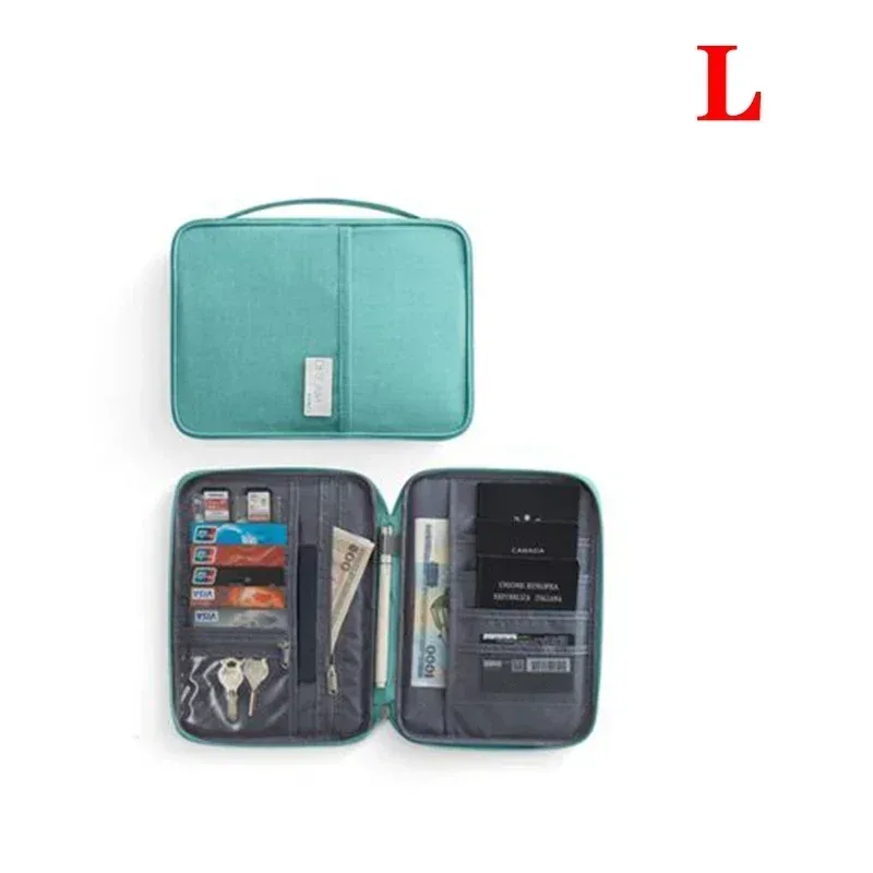 sac organisateur de documents familial imperméable, housse porte-passeport multifonction pour hommes et femmes, pochette d'accessoires de voyage essentiels