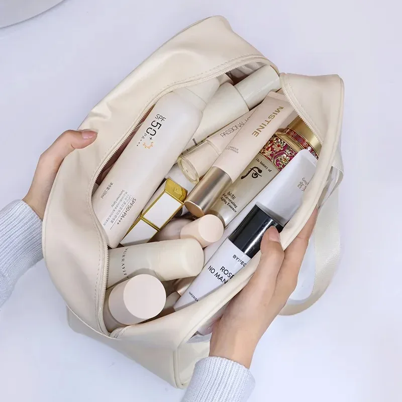 sac de voyage portable pour cosmétiques, sac de maquillage transparent pour femmes, sacs de toilette de grande capacité, étui de rangement multifonctionnel imperméable