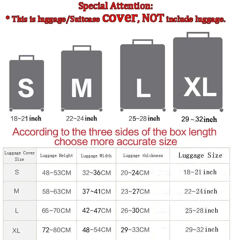 personnalisez votre image/nom/logo housse de bagages accessoires de voyage housse de protection élastique housse de protection anti-poussière
