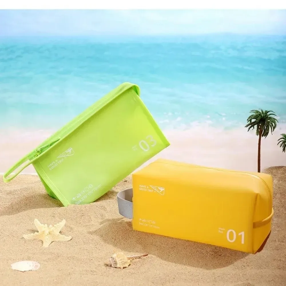 sac de toilette de voyage multifonctionnel en pvc, fermeture éclair étanche, sac à cosmétiques, sac de rangement de grande capacité pour femmes et hommes