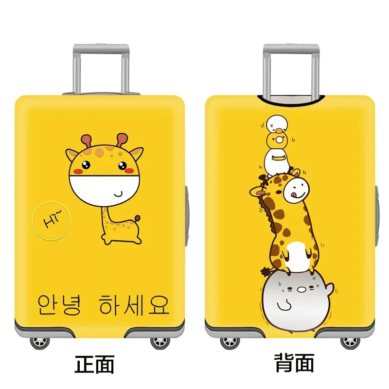 juste de bagage élastique pour enfants, housse de bagage de voyage, housse de bagage de dessin animé, accessoires de voyage