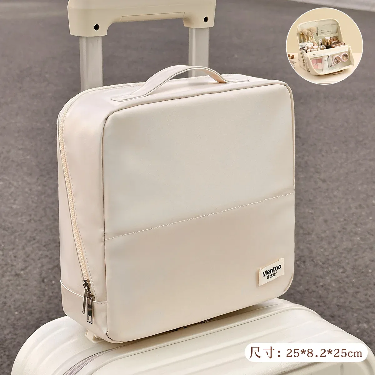 sac de maquillage étanche en pu pour voyage, sac de toilette sec et humide, sac de rangement pour cosmétiques, organisateur de grande capacité, sac à cosmétiques