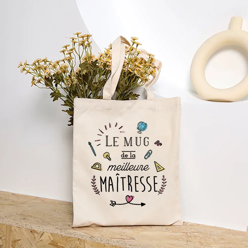 merci maîtresse femmes sacs à main mode toile sac à bandoulière grande capacité sacs fin de l'école année cadeau entreprise