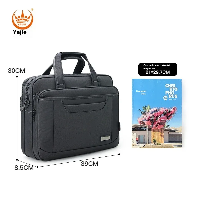 porte-documents pour hommes d'affaires, sac en toile imperméable de grande capacité pour ordinateur portable de 15.6 pouces, sacs de travail, sacs d'affaires, sacs de bureau officiels