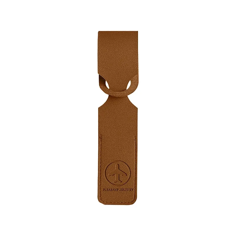 étiquette de bagage de valise en cuir, pendentif de sac à main, accessoires de voyage portables, étiquettes d'adresse d'identification de nom, nouveau, 1pc