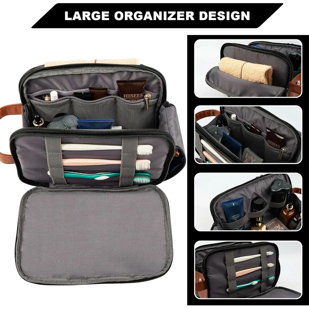 trousse de toilette de voyage pour hommes et femmes, trousse de maquillage étanche pour dames, pochette de lavage de beauté, sac à main, sac de rangement de câbles