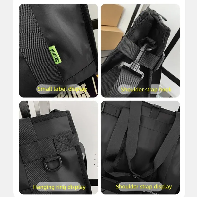 sac en toile avec logo pour les déplacements, sac à bandoulière, sac à main de voyage, fourre-tout personnalisé, image de nom imprimée