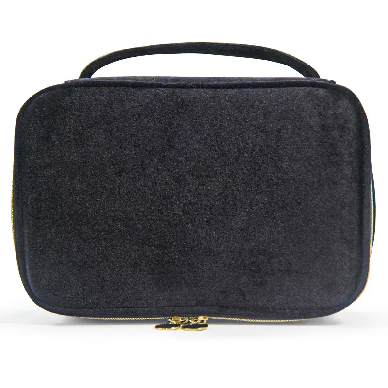 xmessun nouveau sac cosmétique de voyage en flanelle à la mode pour les femmes, sac de maquillage à main de grande capacité décontracté de créateur de mode a327