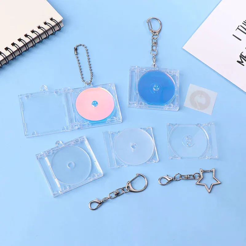 porte-clés mini disque cd nfc ; décoration de sac à dos unique et porte-clés d'album