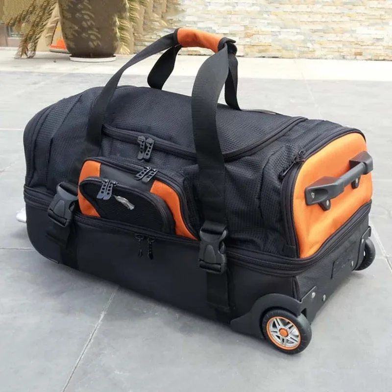 kmikmovies-sac à bagages à roulettes de grande capacité pour hommes et femmes, valise de voyage à roulettes, s
