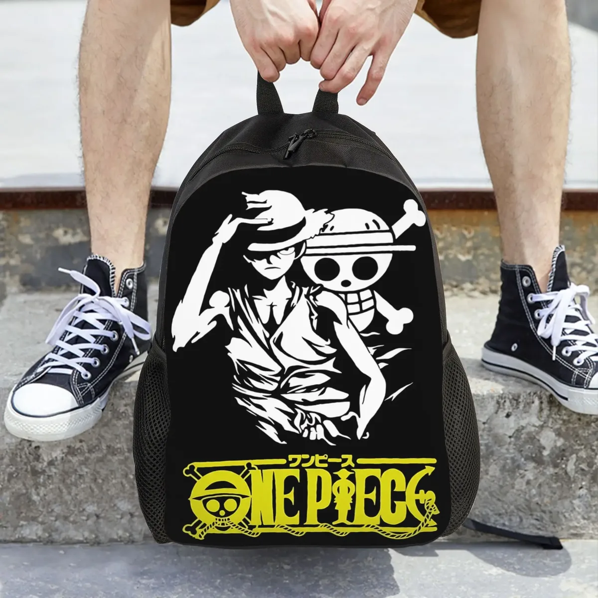 sacs à dos tendance one piece anime luffy daypack ita bag mochila super qualité pour le travail sac à dos rétro lavable