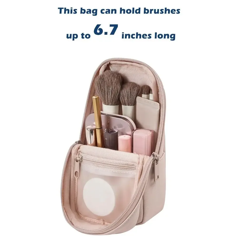 nouvelle trousse de maquillage de voyage à fermeture magnétique, grande capacité, en cuir pu, organiseur de cosmétiques, sangle de bagage, étui portable pour pinceaux de maquillage, voyage