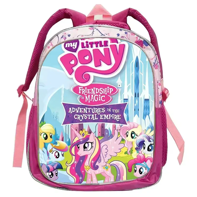 sac à dos rose my little pony rainbow equestria, cartable de maternelle, sac à double épaule, sac de voyage en cuir, cadeaux