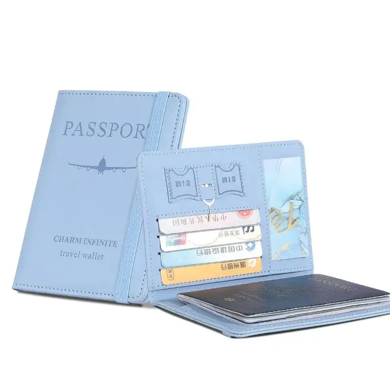 étui de protection imperméable pour passeport, en cuir pu, portefeuille pour cartes de crédit, joli porte-passeport pour femmes/hommes