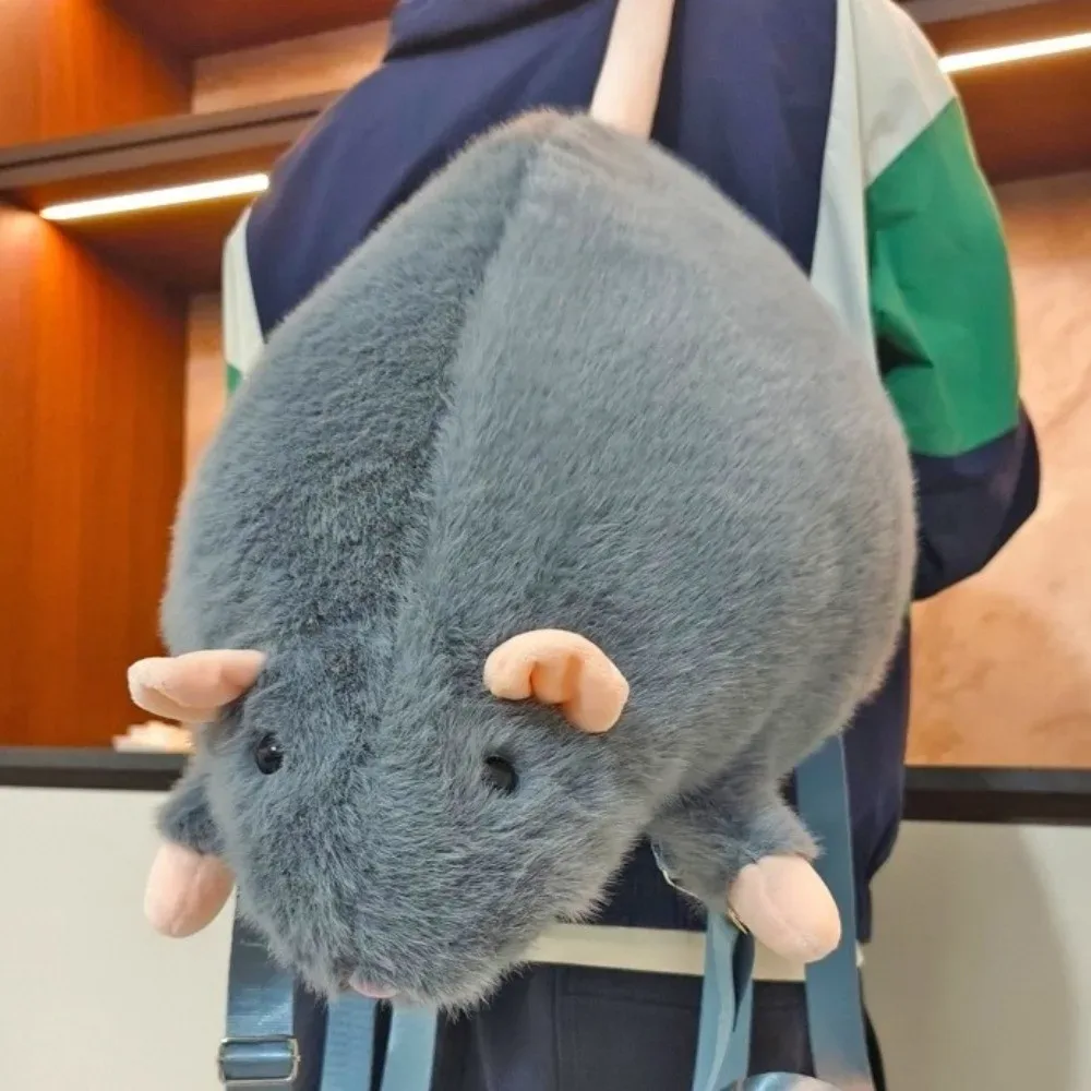 nouveau dessin animé fleur branche rat sac à dos fleur branche rat mignon réaliste souris sac à dos doux figure animale