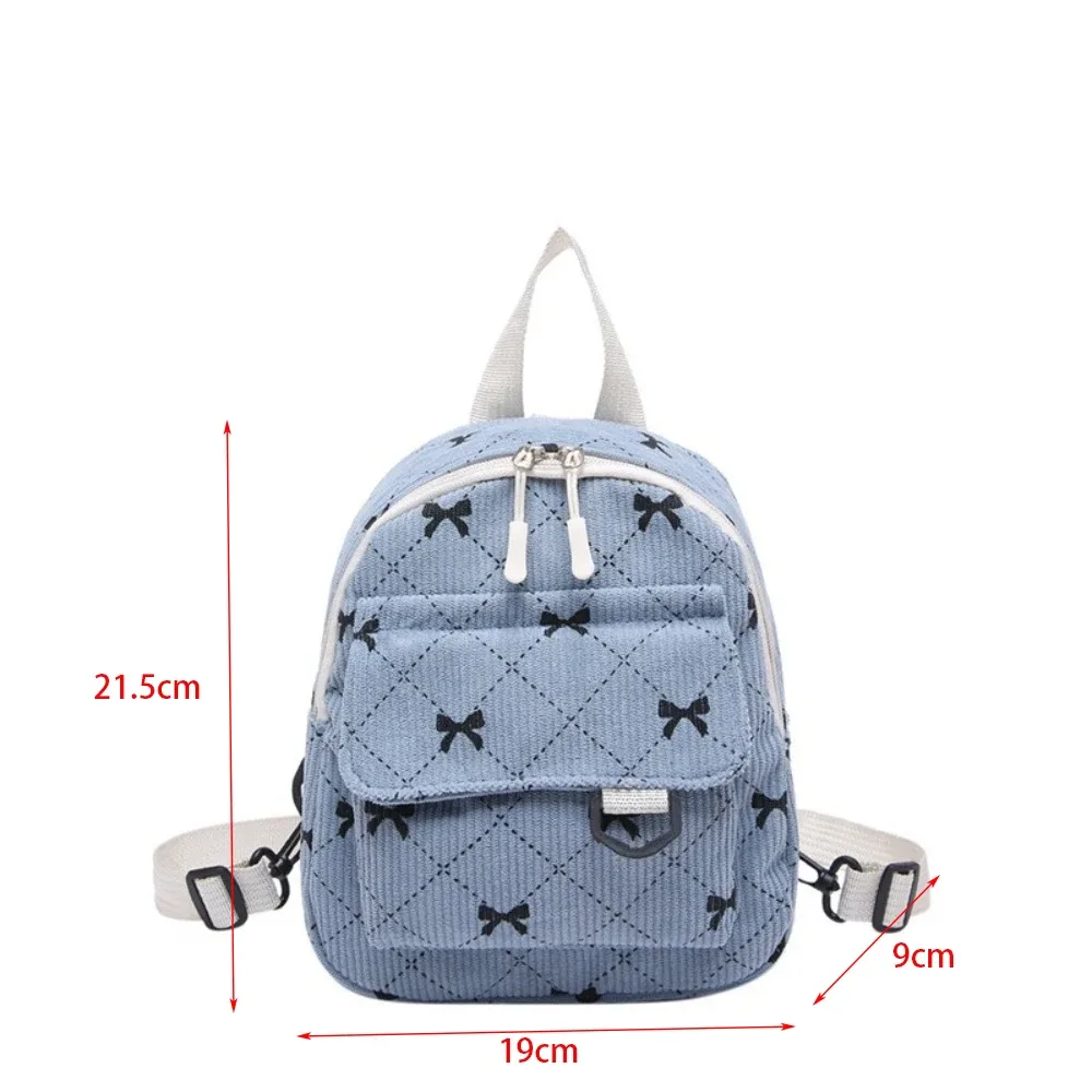 mini sac à dos imprimé bowvétérans t doux, sac initié, sac de rangement cosmétique de voyage, sacs à livres étudiants ins, sac à dos décontracté, version coréenne