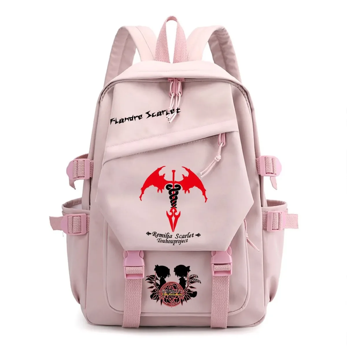 sac à dos touhou project sac à dos de voyage de grande capacité pour étudiants, imprimé dessin animé hakurei reimu kirisame marisa