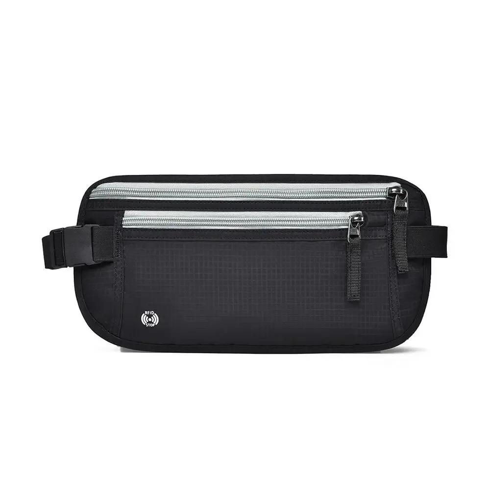 sac de voyage rfid créatif multicolore pour passeport, certificats personnels, portefeuille antivol, sac banane pour voyages d'affaires