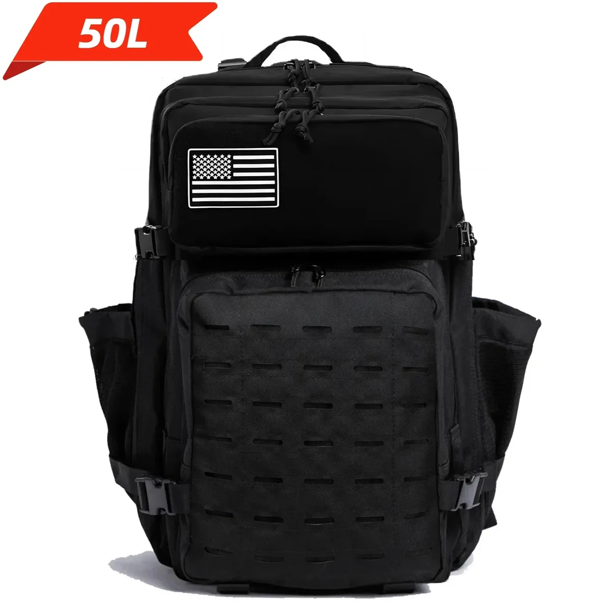 25l/50l étanche avec 2 porte-bouteilles sac à dos salle de sport voyage en plein air randonnée pêche trekking sacs à dos 13 pouces pochette d'ordinateur