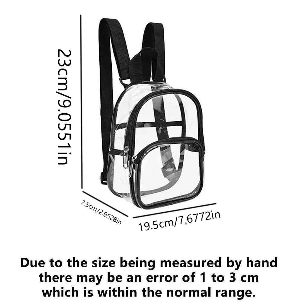 sac transparent en pvc pour hommes et femmes, mini sac à dos de voyage imperméable pour sports de plein air, sac de sport portable visible