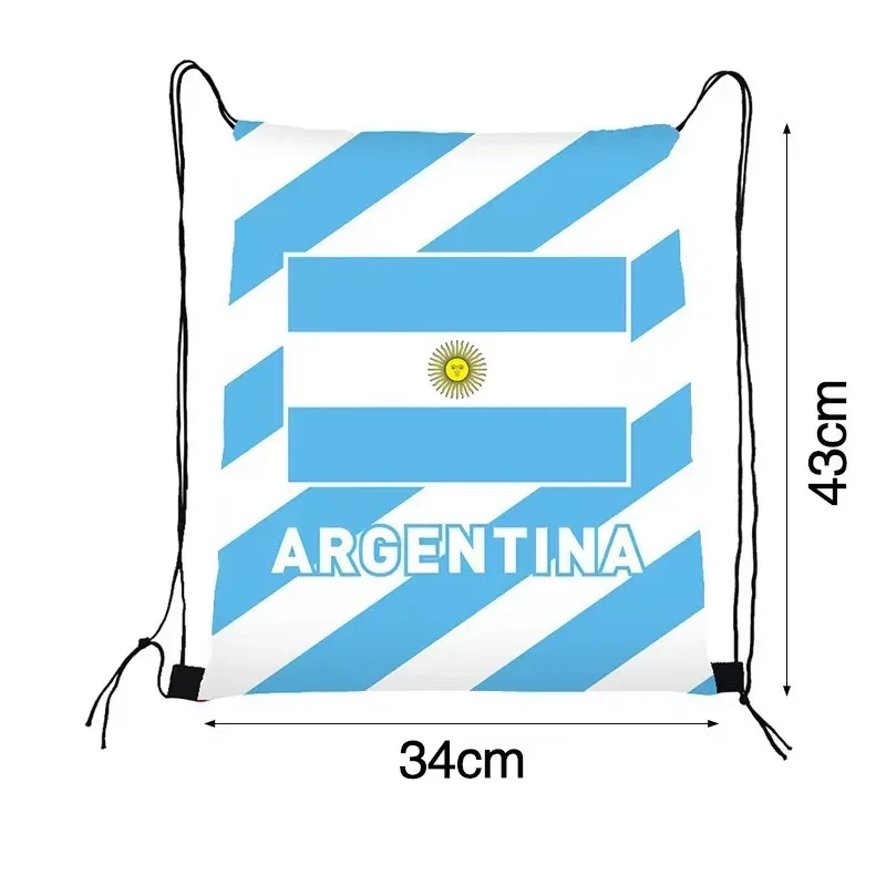 nouveau sac à cordon 2026 pour les fans de football |   sac à dos portable imperméable avec motif imprimé - sac de sport d'extérieur