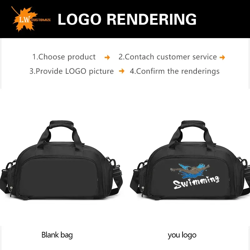 sac de sport personnalisé avec logo, séparation sèche et humide, sac à dos d'entraînement de basket-ball, sac de voyage polyvalent, photos imprimées