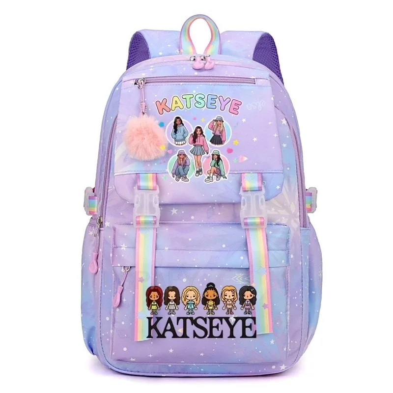 nouveau sac à dos katseye pour femme, grande capacité, sac à dos d'université tendance, sacs d'école pour ordinateur portable, sacs de voyage pour filles, yk2