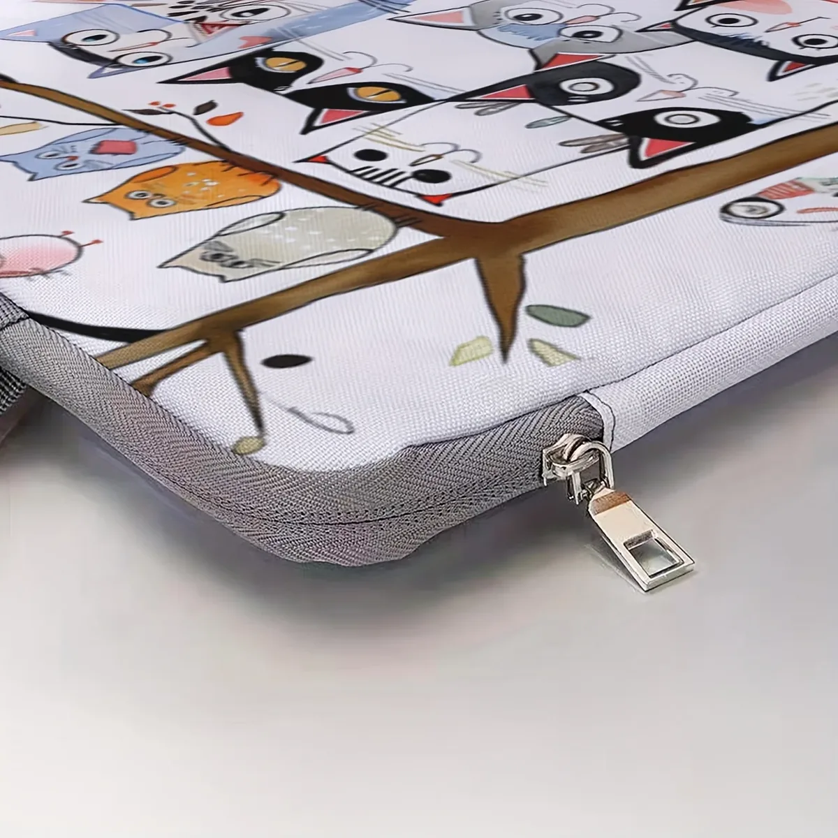 ensemble 1 pièce, sac pour ordinateur portable avec motif de chat imprimé sur elle, porte-documents, adapté aux ordinateurs portables de 14 pouces, sac fixe pour ordinateur portable