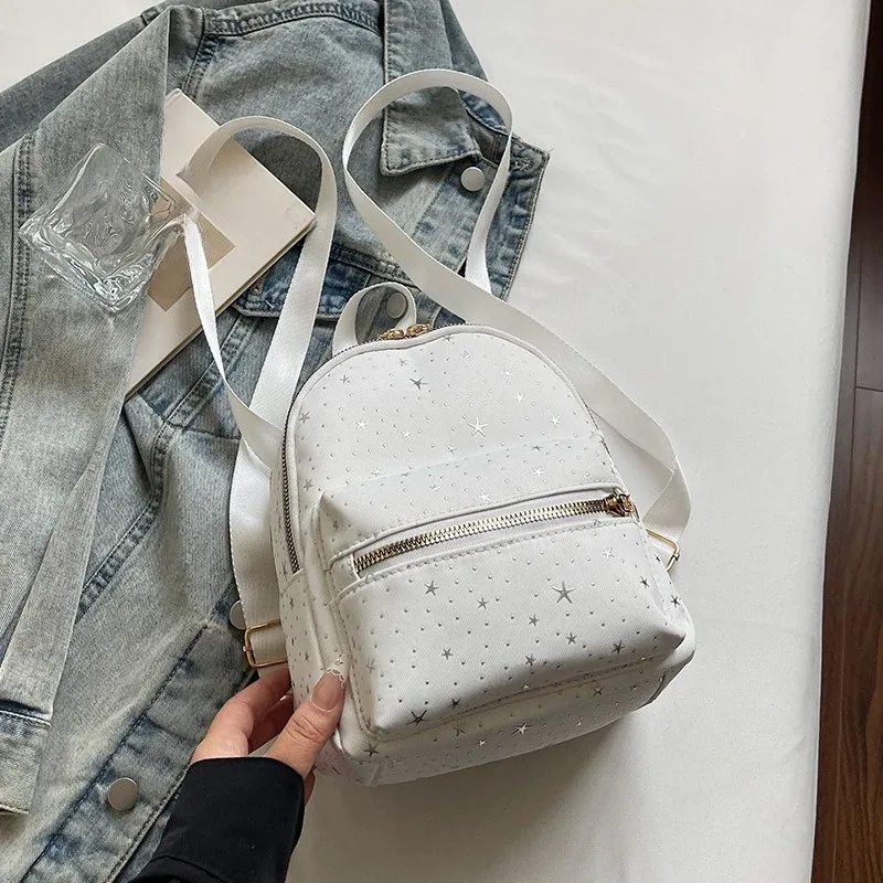 sac à bandoulière décontracté grande capacité, mini sac à dos étanche simple pour étudiant, petit sac à dos de voyage style coréen pour femme