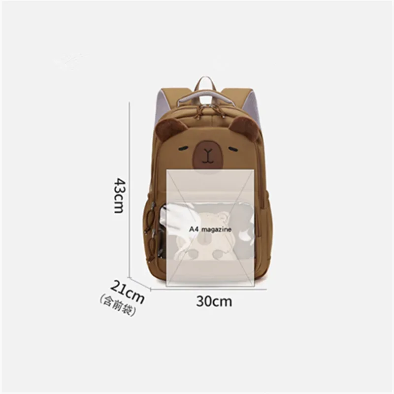 nouveaux sacs à dos capibala pour enfants, sacs d'école mignons et élégants, grande capacité, sacs à livres.