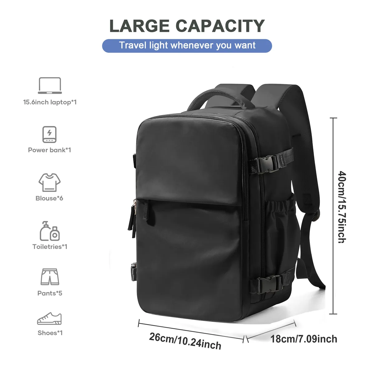 cabine sac à dos voyage 40x20x25 ryanair sac à dos à main pour homme femmes pochette d'ordinateur affaires sac à dos étanche mode mochila