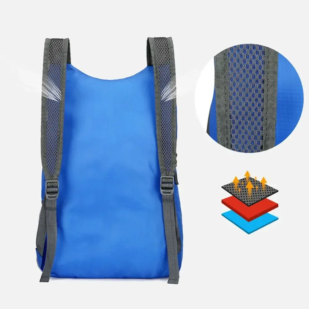 sacs de rangement avec cordon de serrage, sac à dos pliable, grande capacité, fermeture éclair, sac en nylon léger, sac d'école, sac à bandoulière, sac de voyage