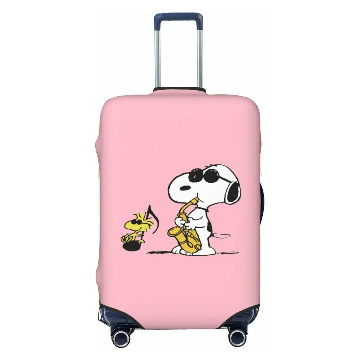 housse de valise anti-poussière lavable avec imprimé chiens mignons, en matière élastique, pour bagages de 18 à 32 pouces, anti-rayures, durable
