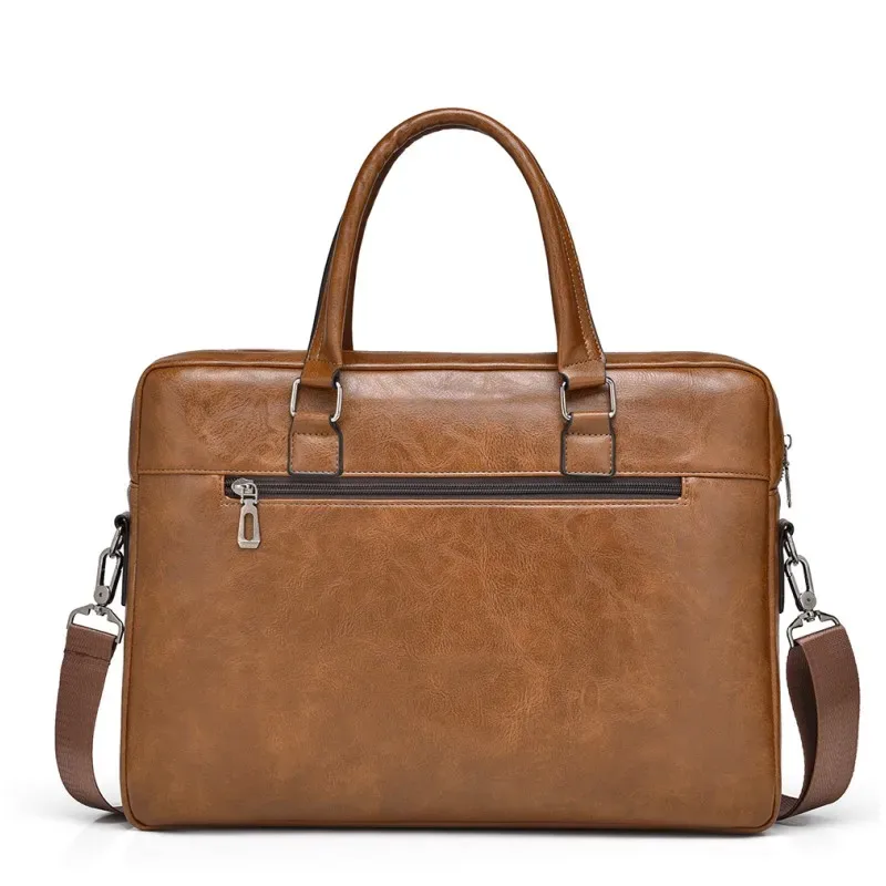 porte-documents pour hommes, sac à bandoulière en cuir pu de bonne qualité, sacoches imperméables, sac à main de bureau pour ordinateur portable