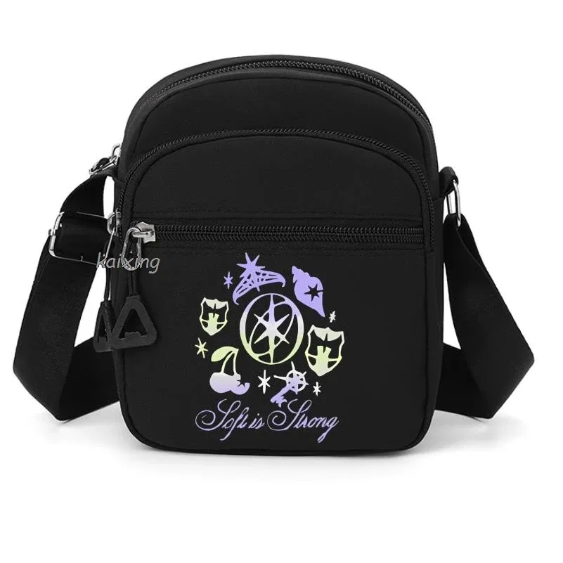 nouveau sac à bandoulière katseye à imprimé amusant pour hommes et femmes, pochette à bandoulière imprimée, grande capacité, pochette de rangement élégante, meilleurs cadeaux