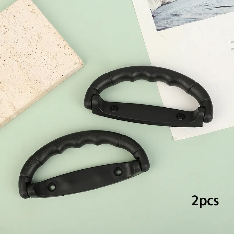 vente flash : 2 poignées de valise en plastique noir, sangle de valise, poignée de transport, sac à air, poignée antidérapante, remplacement de boîte