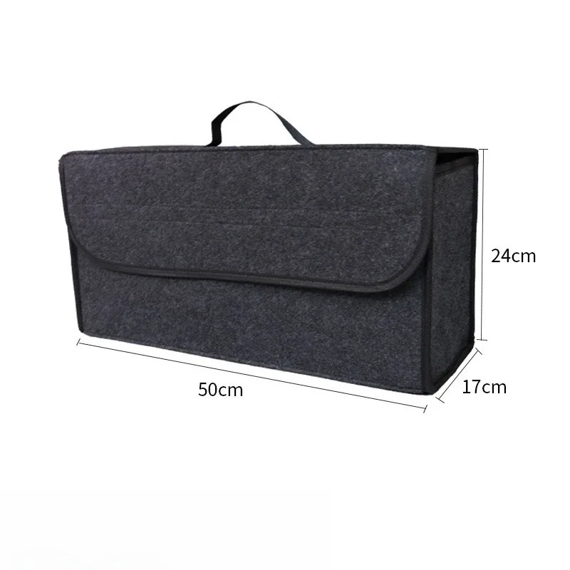 sac de rangement en feutre pour coffre de voiture, en tissu non tissé, pliable, organisateur portable avec poignée, résistant à l'usure, boîte de rangement universelle pour voiture