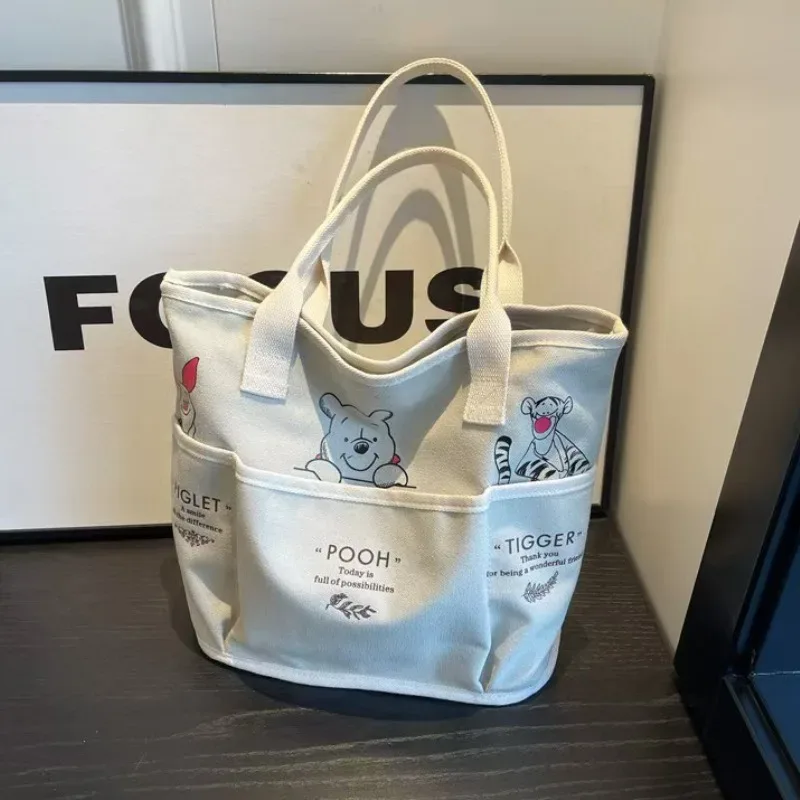 sac à bandoulière kawaii en peluche multi-styles, mignon winnie l'ourson, sac à main ours de dessin animé, grande capacité, sac bandoulière pour filles