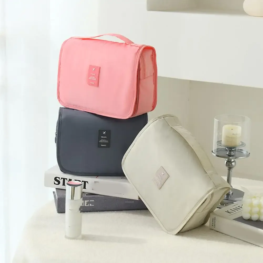 trousse de toilette de voyage imperméable de haute qualité pour femmes, organisateur de maquillage avec crochet de salle de bain, pochette de rangement