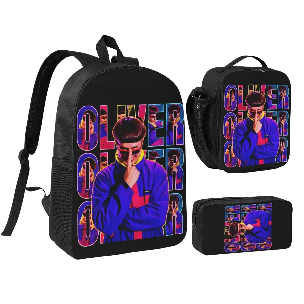 sac à dos commémoratif rip oliver tree pour adolescents, sac à dos pour ordinateur portable, sac à déjeuner, trousse à crayons, 3 pièces/ensemble