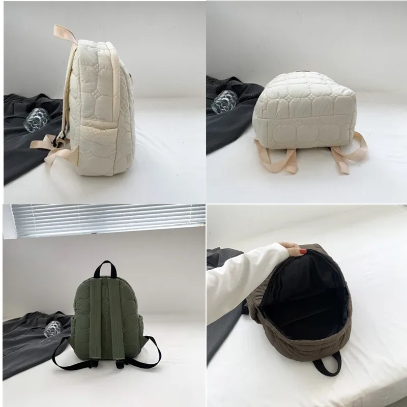sac à dos ultraléger en coton pour femme, sac à dos scolaire, sac de voyage léger, tendance de la mode, espace chaud vers le bas, hiver