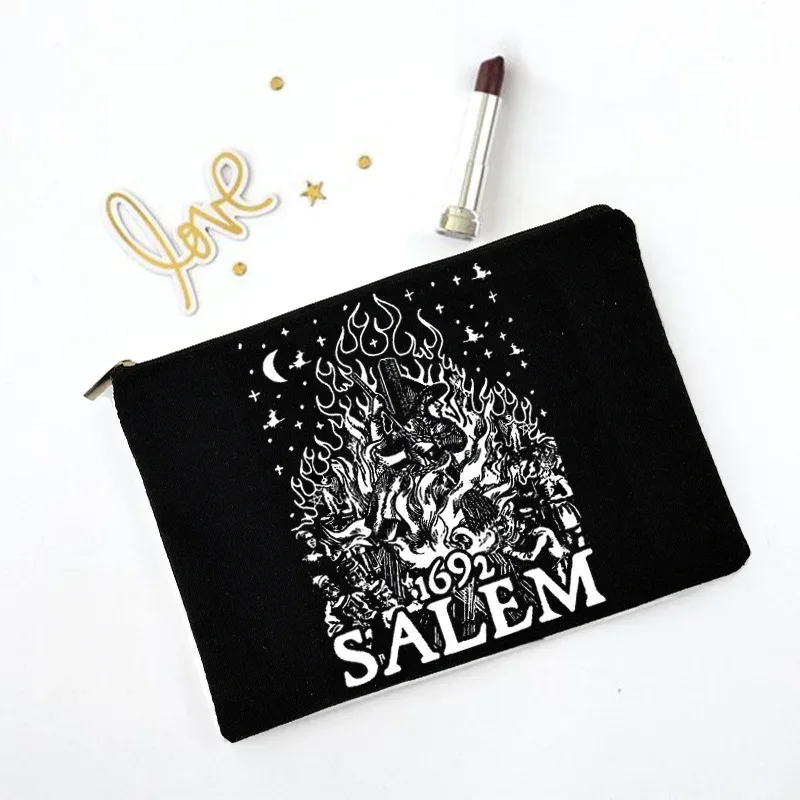 sac de rangement pour cosmétiques avec impression de sorcière amusante, sac de maquillage, sac à la mode pour femmes, trousse à maquillage multifonction, étuis à crayons