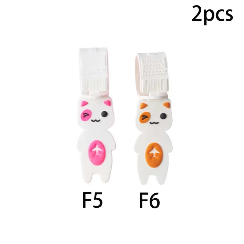 2 pièces, étiquette de bagage en forme de chat mignon, étiquette de voyage pliable créative, adaptée aux accessoires de voyage dans les sacs à main et les valises.