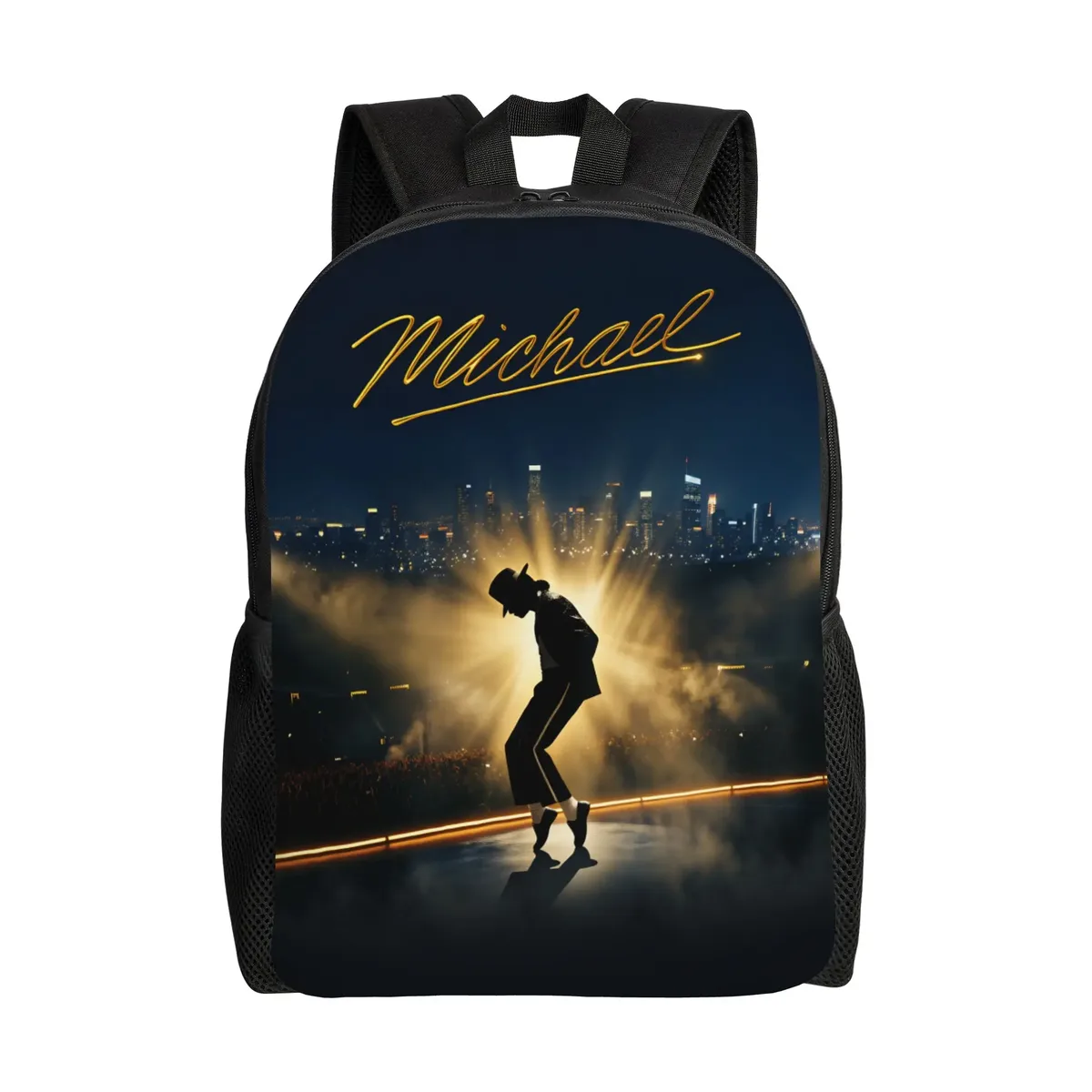 michael mj sac à dos unisexe respirant en polyester, sacs d'école amusants, sac à dos de voyage design